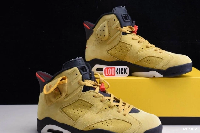 1st Kicks YELLOW CN1084-300 SCOTT AIR JORDAN 6 TRAVIS X 0809